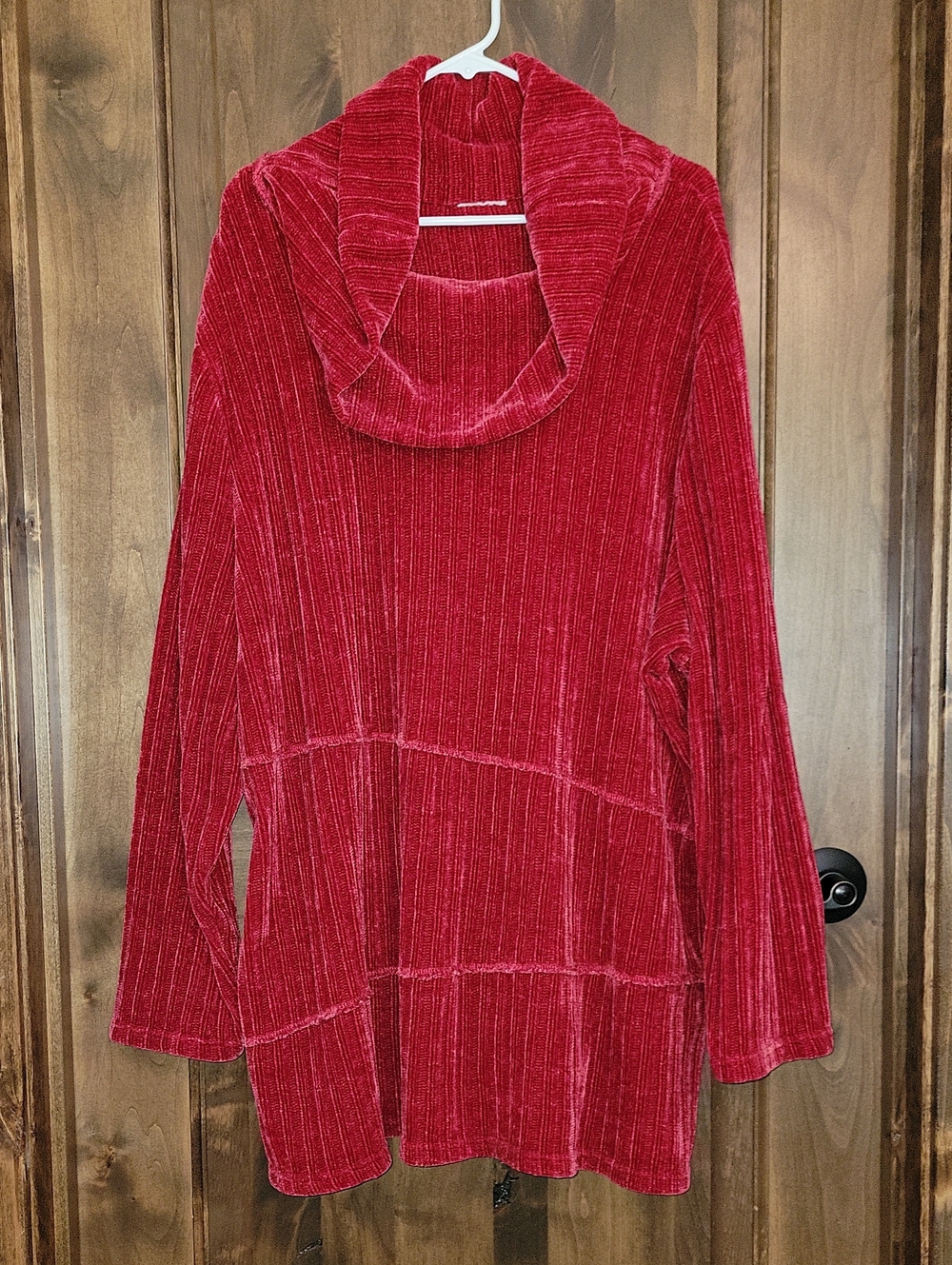Dark Red Cowl Neck 3X Tunic Sweater - Excellent condition.